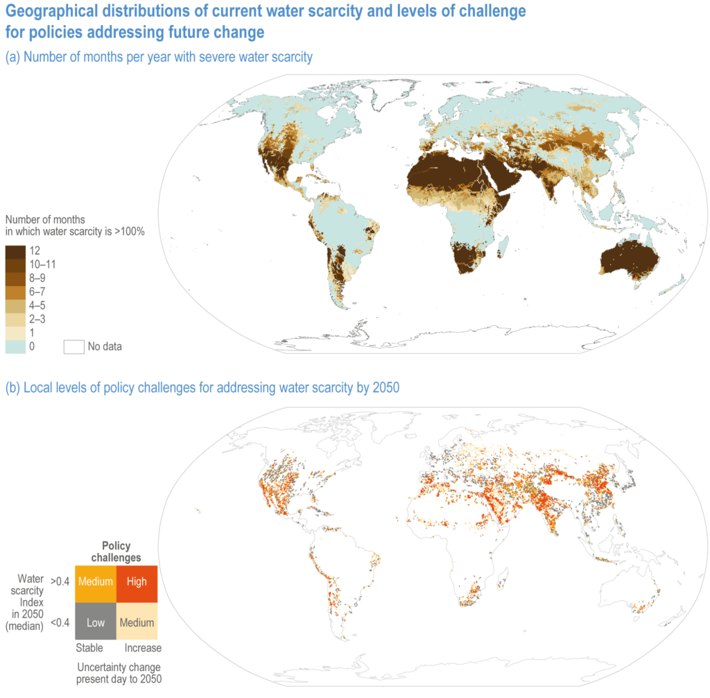 110 ipcc distribution of water scarcity